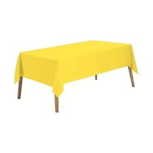 Plastik Kullan At Masa Örtüsü Sarı 137 270 Cm