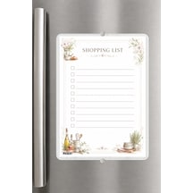 Alışveriş Listesi - A5 - Mıknatıslı - Pvc - Buzdolabı Notluk & Masaüstü - Yaz Sil - Planlayıcı - 4310 Çok Renkli