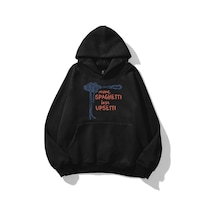 Tarzsokak Kadın More Spaghetti Sweatshirt Siyah