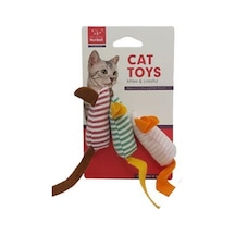 Nunbell 3'lü Kumaş Fare Kedi Oyuncağı 15 Cm