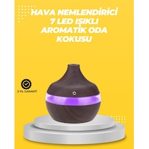 7 Renk Led Işıklı Ultrasonik Aroma Difüzör 300 Ml Renkli