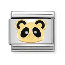 Composable Classic Dekoratif Link - Hayvanlar - Panda - 18 Panda Head 18k Altın
