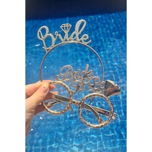 Bride Taç Ve Gözlük Seti Bride To Be Taç Gözlük Plastik Set Rose Gold 3+ Yaş