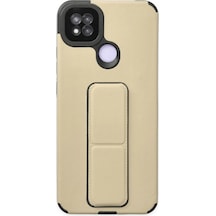 Xiaomi Redmi 9c Kılıf Mega Standlı Silikon Altın