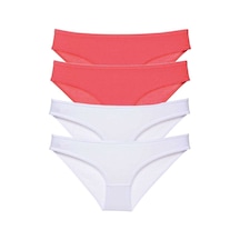 4 Adet Eko Set Likralı Kadın Slip Külot Fuşya Beyaz Altın - Lacivert