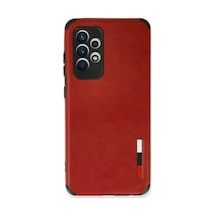 Jenerik Samsung Galaxy Uyumlu A72 Kılıf Loop Deri Silikon - Kırmızı