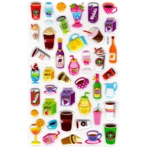 Sticker Kabartmalı Stiker Defter, Planlayıcı Etiket Lxk-008 - 22x14 Cm - İçecekler