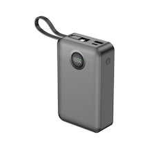 Dexim 20.000 Mah 65w Lightning+type-c Kablolu Hızlı Şarj Taşınabilir Güç Kaynağı Şarj Cihazı Dca0071 Siyah