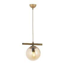 Modern Bal Glop Camlı Sıralı Tekli Gold Sarkıt Avize