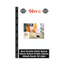 Özel Üretim Etkili Bakım Vücut Rutini Pratik Çözüm Göbek Bandı 30 Adet