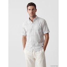 Lcwaıkıkı Classic Gri Regular Fit Ekose Poplin Erkek Gömlek