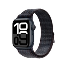 Apple Watch Uyumlu  38mm Krd-91 Hasır Kordon Strap Kayış - Siyah-mavi