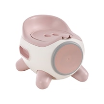 Hangfox Küçük Çocuklar İçin Kalın Yapıklı Kamyon Desenli Tuvalet, İç Kova Ve Kolay Temizleme Özelliği İle Emekli Eğitimi Pembe