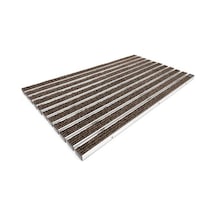 Gömme Tip 60X120 Halı Üst Yüzeyli Alüminyum Kahverengi Paspas
