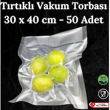 Tırtıklı Vakum Makinesi Poşeti Torbası- 30X40 Cm - 50 Adet