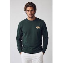 Jack & Jones Jack&jones 12298492 Jjaero Sweat Crew Neck Scarab Erkek Sweatshirt Yeşil