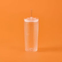 Mien Pipetli Cam Bardak - Şeffaf - 550 Ml Şeffaf