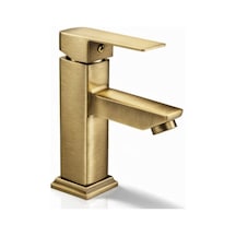 Viosa Lüks Eskitme Antik Renk Lavabo Bataryası Pirinç Gövde, Çift Girişli Sıcak Soğuk Banyo Musluğu Siyah