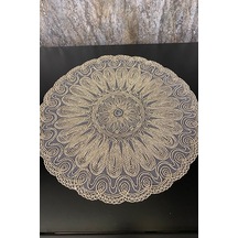 Altın Kordone Nakışlı Modern Supla Bej