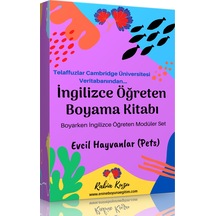 İngilizce Öğreten Boyama Kitabı (Evcil Hayvanlar)