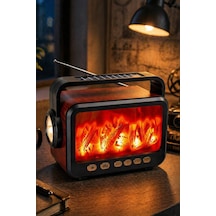 Fepe Fp-337-s Solar Panelli Fm Radyo Ve Şömine Efektli Bluetooth Speaker