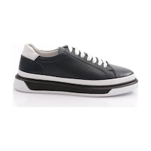 Dgn 9830 Erkek Düz Taban Bağcikli Sneaker Ayakkabi 9830-2505-R9406 Beyaz - Lacivert