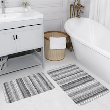 Rovigo Home Baskılı Kaymaz Taban 2 Li Banyo Paspas Takım Rvg5159-100X60-60X50 Çok Renkli