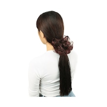 Saçlı Lastikli Topuz Toka / Koyu Kızıl - Uxfo-462386 Çok Renkli