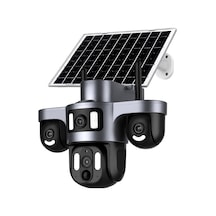 Canavis Ca-15002 4g Sım Kartlı Solar Ptz Dış Mekan Ip66 Güvenlik Kamerası + Çift Antenli Akıllı Aı Takip