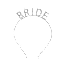Mey İthalat Gümüş Renk Bekarlığa Veda Kristal Taş Bride Tacı İthal 16x10 Cm