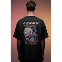 Corey Taylor Slipknot Rock Metal Müzik Grubu Baskılı Unisex Overs Siyah