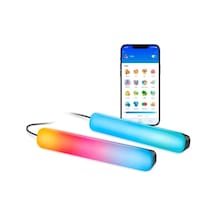 Wiz 2'li Gradient Işık Barı - Siyah 30 Cm Rgbıc Aynı Anda Birden Fazla Renk Gösterir Kolay Kurulum, Wi-fi İle Çok Renkli