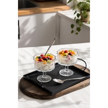 Porsima Rygx080 Reflela 6lı Ayaklı Cam Kase Puding Tatlı Ve Dondurma Kasesi Lokumluk Şekerlik Kase Seti Çerez Kasesi 250ml