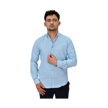 Erkek Likralı Spor Silim Fit Gömlek Bgl-st04326 Mavi