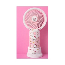 Sevimli Karakterli Şarjlı El Fanı 3 Kademeli Serinletici Vantilatör Kuromi Stickerlı Fan