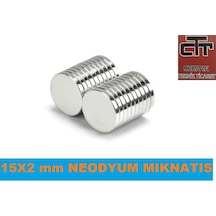 15X2Mm Yuvarlak Güçlü Neodyum Mıknatıs-50 Adet
