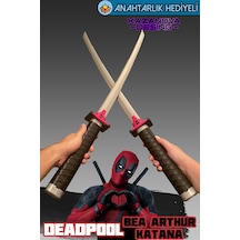 Kazanova Design Deadpool Bea & Arthur Katlanabilir Katana Figür 98 Cm Marvel Cosplay
