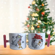 Tom Ve Jerry Porselen Fincan / Kupa -mug 283 Beyaz