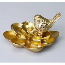 Selim Dekor Camellia Kuşlu Aksesuar Altın