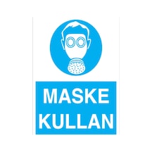 Maske Kullan Uyarı Tabelası - 20x30 Foreks - Tgm7