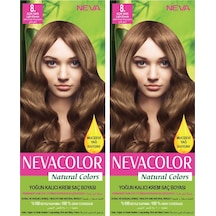 Neva Color Natural Color Saç Boyası 8 Açık Sarı 2'li Set
