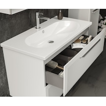 Orka Nuvola 100 Cm Mdf Beyaz Banyo Dolabı Alt Modül Ve Lavabo Beyaz