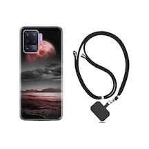 Oppo Reno 5 Lite Kılıf Boyun Askılı Red World 1836 Siyah