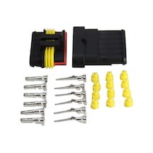 10 Adet 6 Pin Süper Seal Konnektör Su Geçirmez Oto Dişi Erkek (552463948)