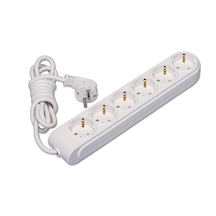 Makel 6'lı 3 Metre Yeni Nesil Topraklı Grup Priz