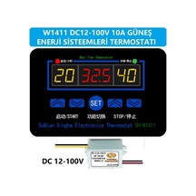 W1411 Dc12-100v 10a Güneş Paneli Termostat/timer