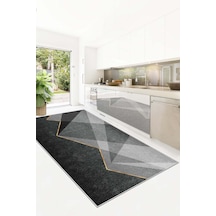 West Home Makinede Yıkanabilir Kaymaz Taban Leke Tutmaz Modern Gri Salon Halısı,mutfak Halısı Ve Mutfak Yolluk Wh 585 Grey