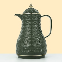 Lale Thermos Cam Hazneli Termos Elmas-1 1.0 Lt Kahve & Çay 12 Saat Sıcak / 24 Saat Soğuk Yerli Üretim Avocado Yeşil