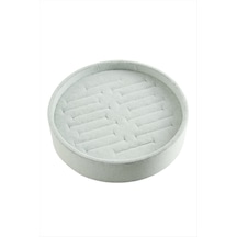 Yuvarlak - 469 - Ahşap Anfora Kumaş Kelepçe Bileklik - Glblseme - 20 Cm-gri Çok Renkli
