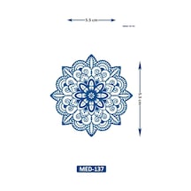 Mandala 5 Cm Minimal Geçici Dövme Yarı Kalıcı Geçici Dövme